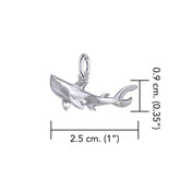 Graceful Guardian Sterling Silver Shark Pendant by Peter Stone TPD6225 - DiveSilver Jewelry